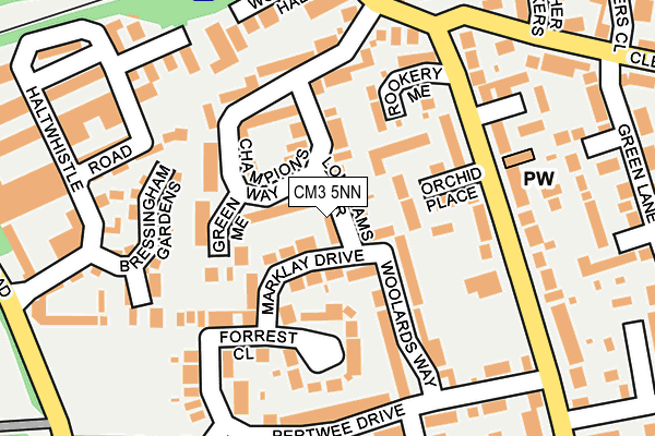 CM3 5NN map - OS OpenMap – Local (Ordnance Survey)
