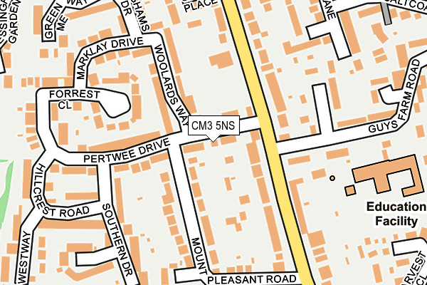 CM3 5NS map - OS OpenMap – Local (Ordnance Survey)