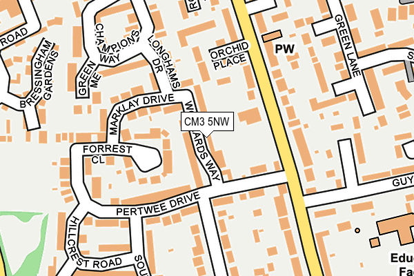 CM3 5NW map - OS OpenMap – Local (Ordnance Survey)