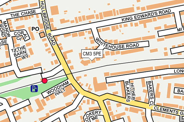 CM3 5PE map - OS OpenMap – Local (Ordnance Survey)