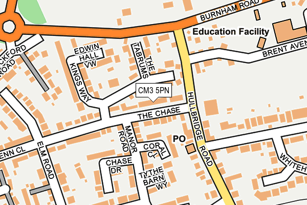 CM3 5PN map - OS OpenMap – Local (Ordnance Survey)