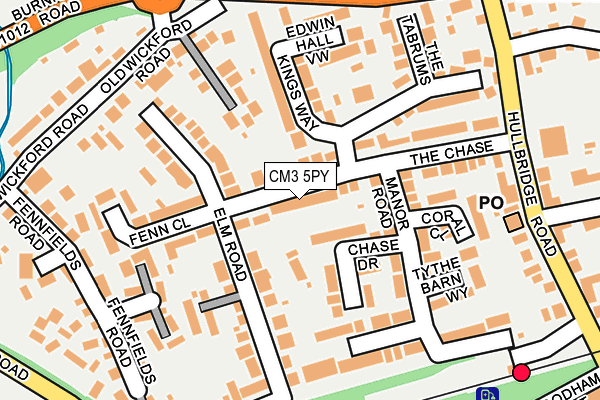 CM3 5PY map - OS OpenMap – Local (Ordnance Survey)