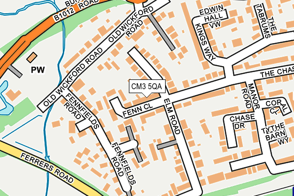 CM3 5QA map - OS OpenMap – Local (Ordnance Survey)