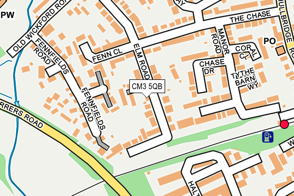 CM3 5QB map - OS OpenMap – Local (Ordnance Survey)