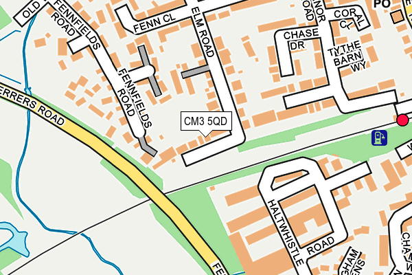 CM3 5QD map - OS OpenMap – Local (Ordnance Survey)