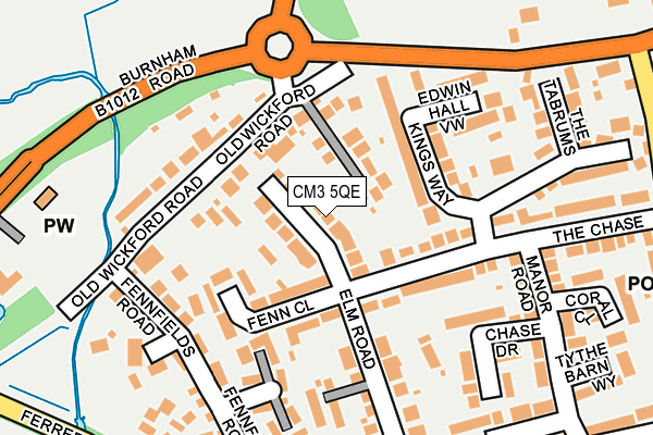CM3 5QE map - OS OpenMap – Local (Ordnance Survey)