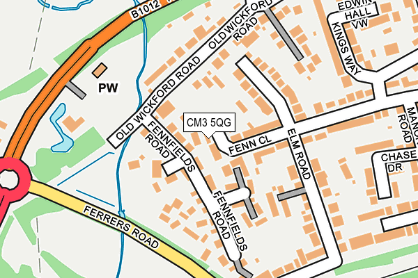 CM3 5QG map - OS OpenMap – Local (Ordnance Survey)