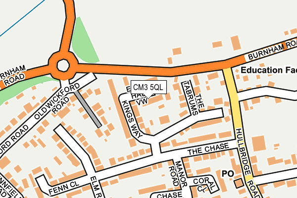 CM3 5QL map - OS OpenMap – Local (Ordnance Survey)