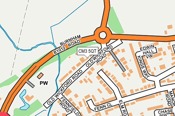 CM3 5QT map - OS OpenMap – Local (Ordnance Survey)