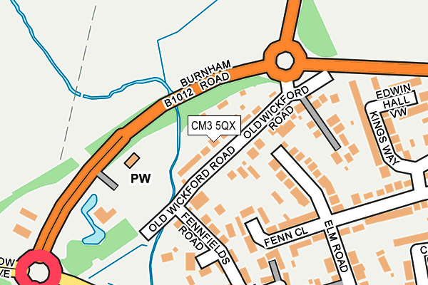 CM3 5QX map - OS OpenMap – Local (Ordnance Survey)