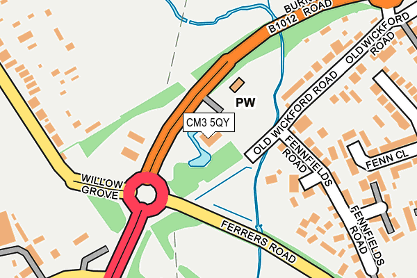 CM3 5QY map - OS OpenMap – Local (Ordnance Survey)