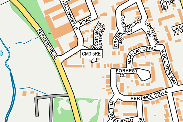 CM3 5RE map - OS OpenMap – Local (Ordnance Survey)