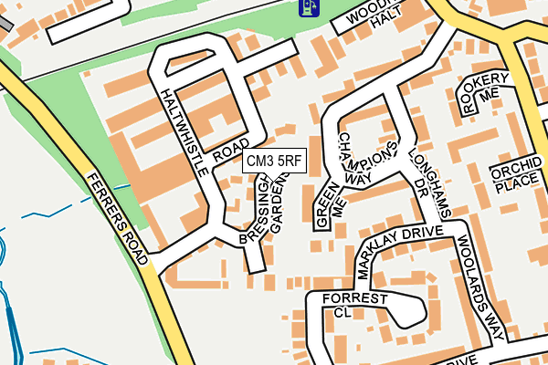 CM3 5RF map - OS OpenMap – Local (Ordnance Survey)