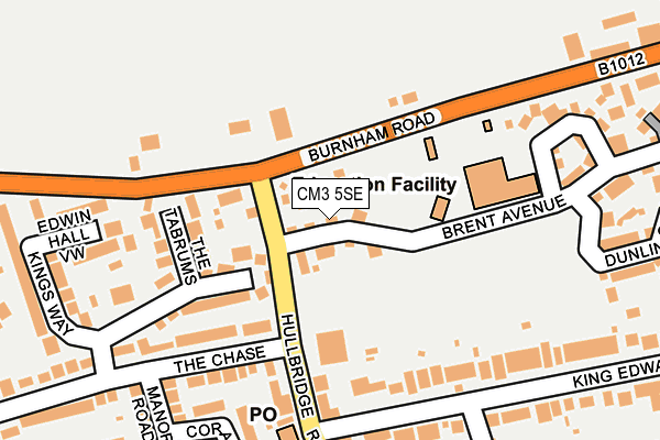 CM3 5SE map - OS OpenMap – Local (Ordnance Survey)