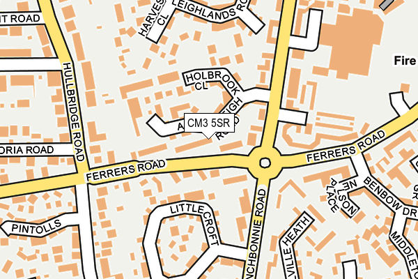 CM3 5SR map - OS OpenMap – Local (Ordnance Survey)