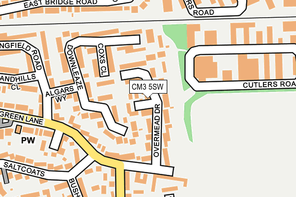 CM3 5SW map - OS OpenMap – Local (Ordnance Survey)