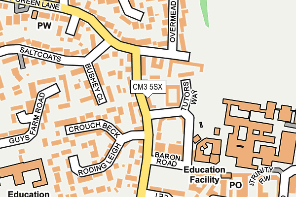 CM3 5SX map - OS OpenMap – Local (Ordnance Survey)