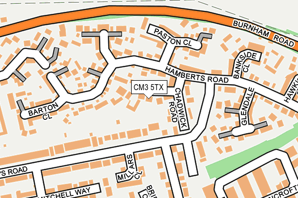 CM3 5TX map - OS OpenMap – Local (Ordnance Survey)