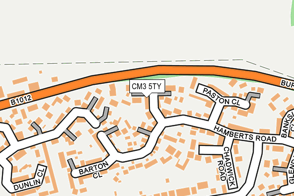 CM3 5TY map - OS OpenMap – Local (Ordnance Survey)