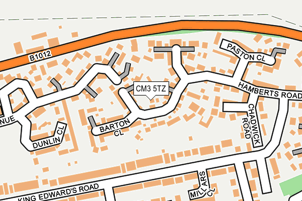 CM3 5TZ map - OS OpenMap – Local (Ordnance Survey)