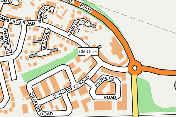 CM3 5UF map - OS OpenMap – Local (Ordnance Survey)