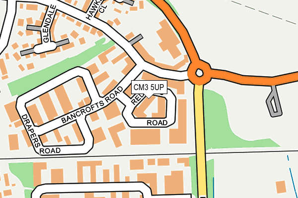 CM3 5UP map - OS OpenMap – Local (Ordnance Survey)