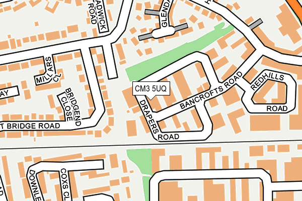 CM3 5UQ map - OS OpenMap – Local (Ordnance Survey)