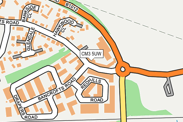 CM3 5UW map - OS OpenMap – Local (Ordnance Survey)