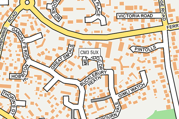 CM3 5UX map - OS OpenMap – Local (Ordnance Survey)
