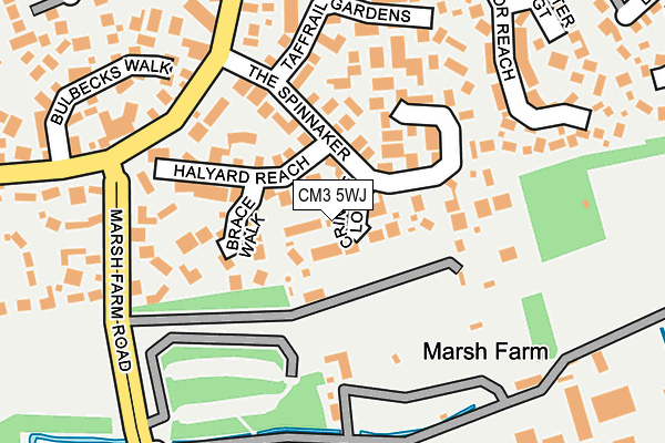 CM3 5WJ map - OS OpenMap – Local (Ordnance Survey)