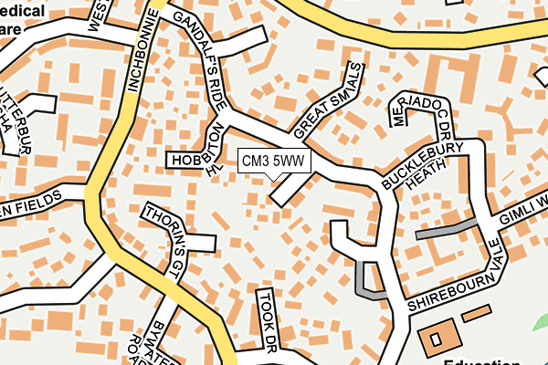 CM3 5WW map - OS OpenMap – Local (Ordnance Survey)