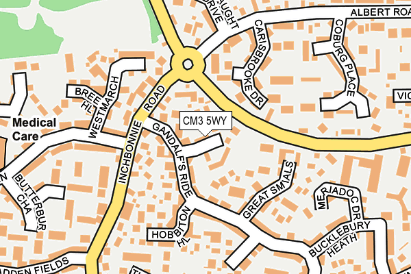 CM3 5WY map - OS OpenMap – Local (Ordnance Survey)