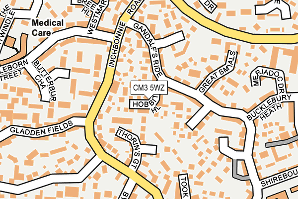 CM3 5WZ map - OS OpenMap – Local (Ordnance Survey)