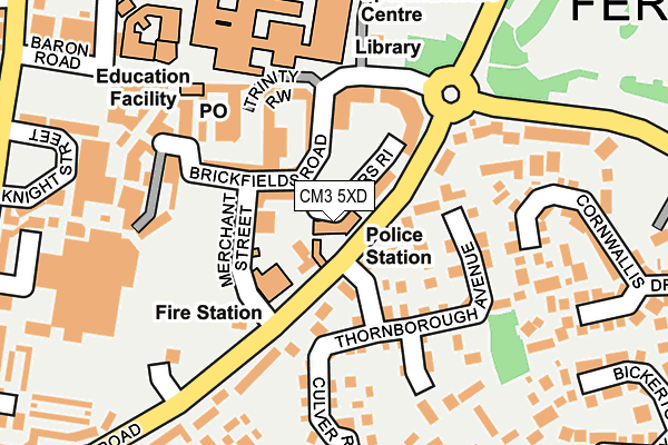 CM3 5XD map - OS OpenMap – Local (Ordnance Survey)