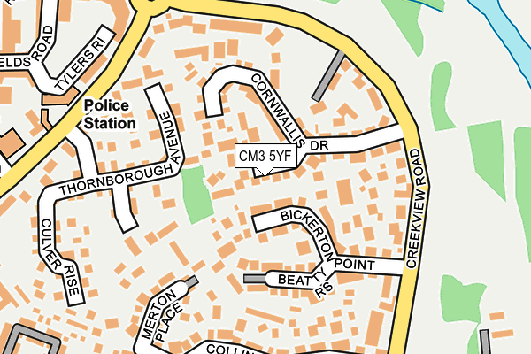 CM3 5YF map - OS OpenMap – Local (Ordnance Survey)