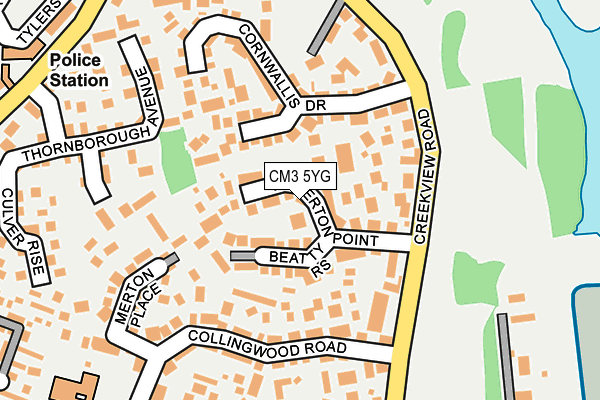 CM3 5YG map - OS OpenMap – Local (Ordnance Survey)