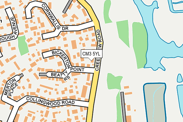 CM3 5YL map - OS OpenMap – Local (Ordnance Survey)