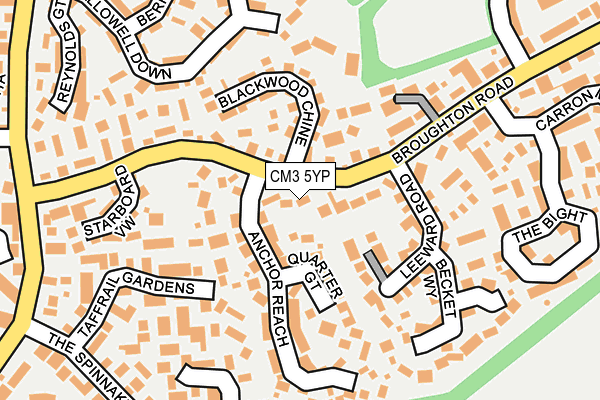 CM3 5YP map - OS OpenMap – Local (Ordnance Survey)