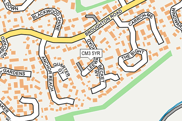 CM3 5YR map - OS OpenMap – Local (Ordnance Survey)