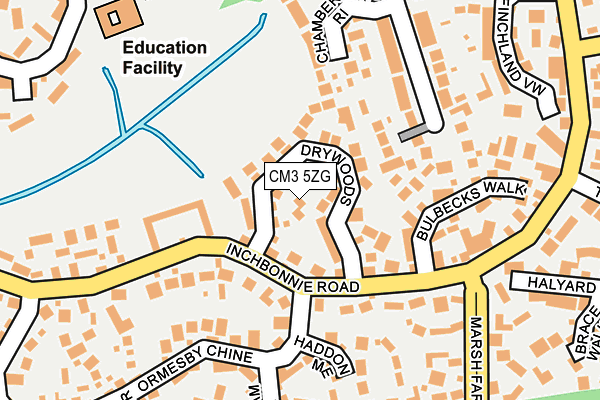 CM3 5ZG map - OS OpenMap – Local (Ordnance Survey)