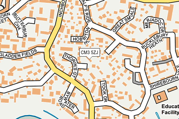 CM3 5ZJ map - OS OpenMap – Local (Ordnance Survey)
