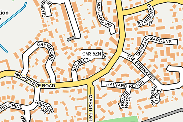 CM3 5ZN map - OS OpenMap – Local (Ordnance Survey)