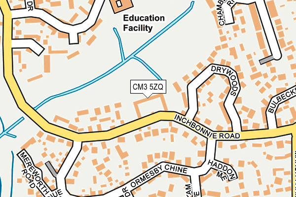 CM3 5ZQ map - OS OpenMap – Local (Ordnance Survey)