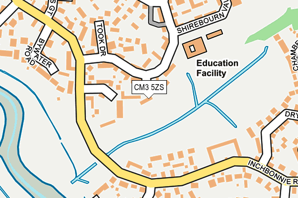 CM3 5ZS map - OS OpenMap – Local (Ordnance Survey)