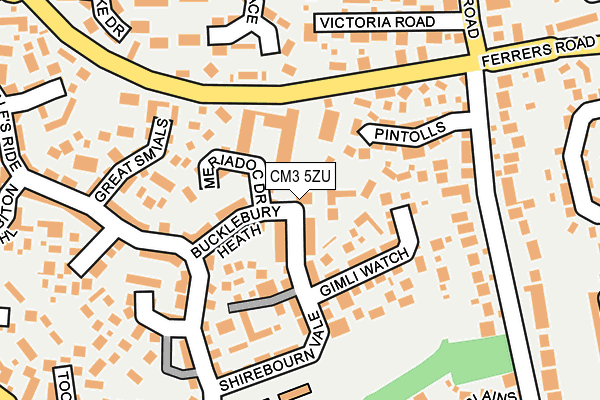 CM3 5ZU map - OS OpenMap – Local (Ordnance Survey)