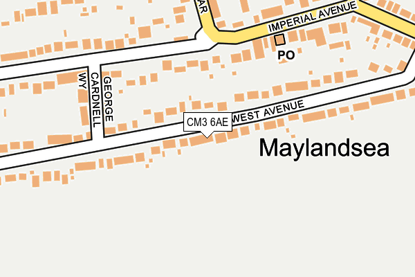 CM3 6AE map - OS OpenMap – Local (Ordnance Survey)