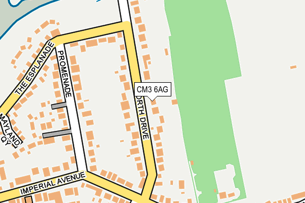 CM3 6AG map - OS OpenMap – Local (Ordnance Survey)
