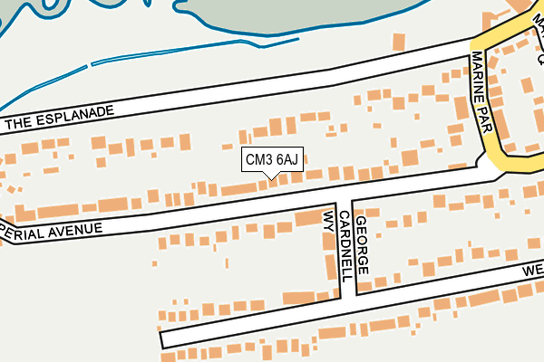 CM3 6AJ map - OS OpenMap – Local (Ordnance Survey)