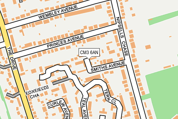 CM3 6AN map - OS OpenMap – Local (Ordnance Survey)