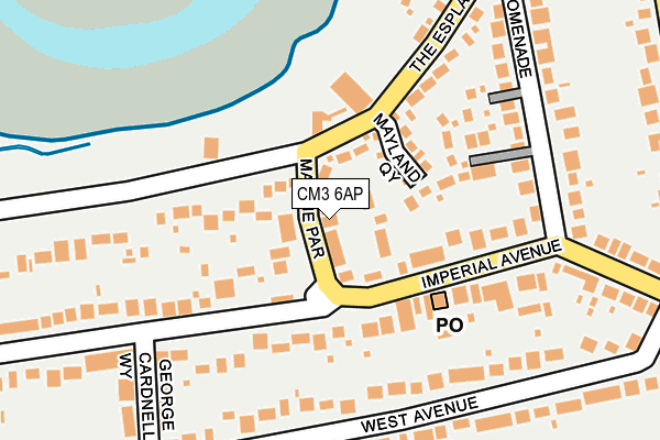 CM3 6AP map - OS OpenMap – Local (Ordnance Survey)